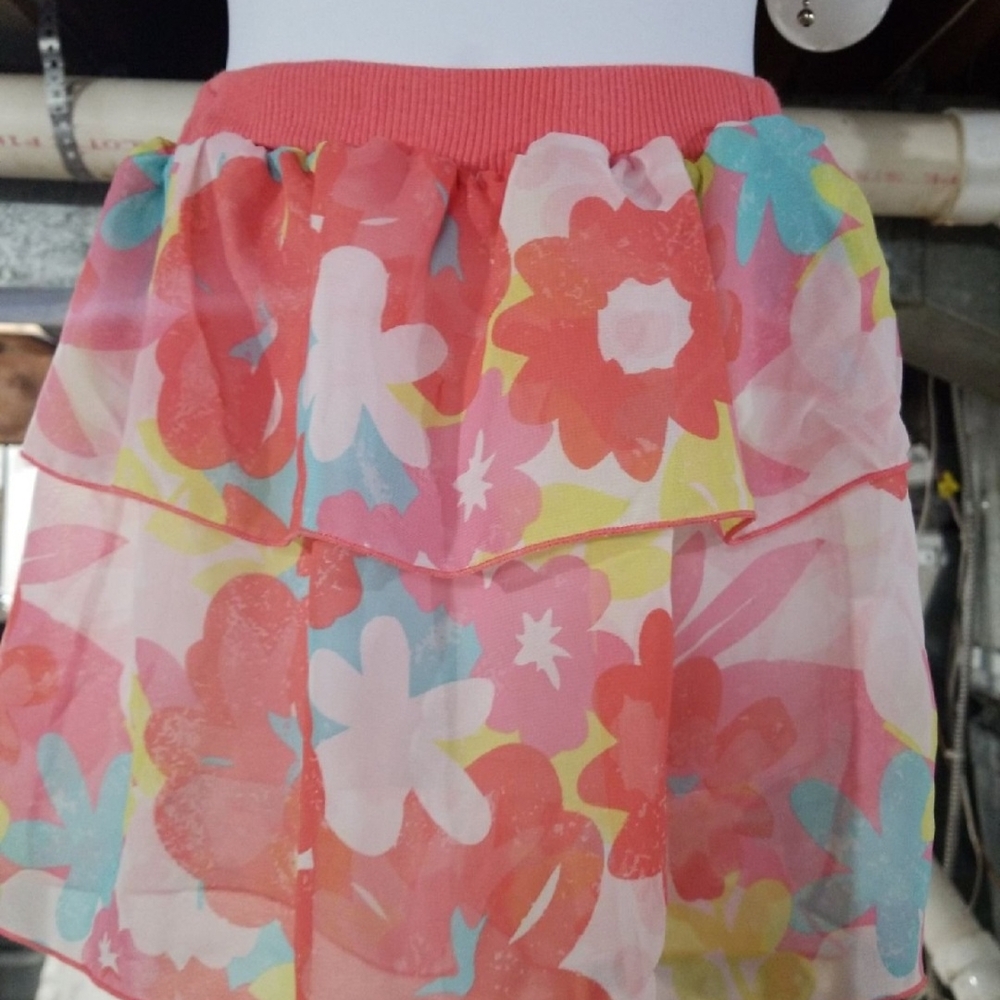 Floral Chiffon Skirt - Multicolor